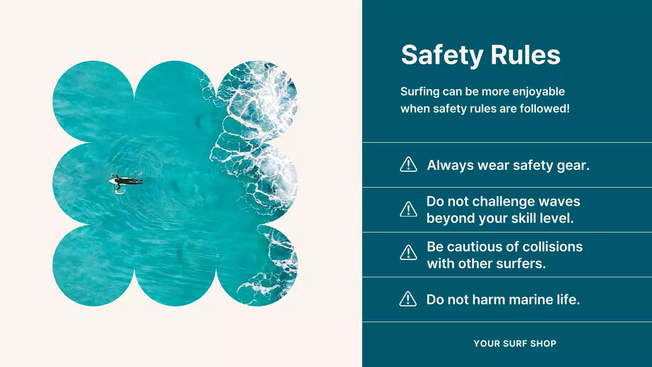 Teal Minimal Surf Notice Presentation