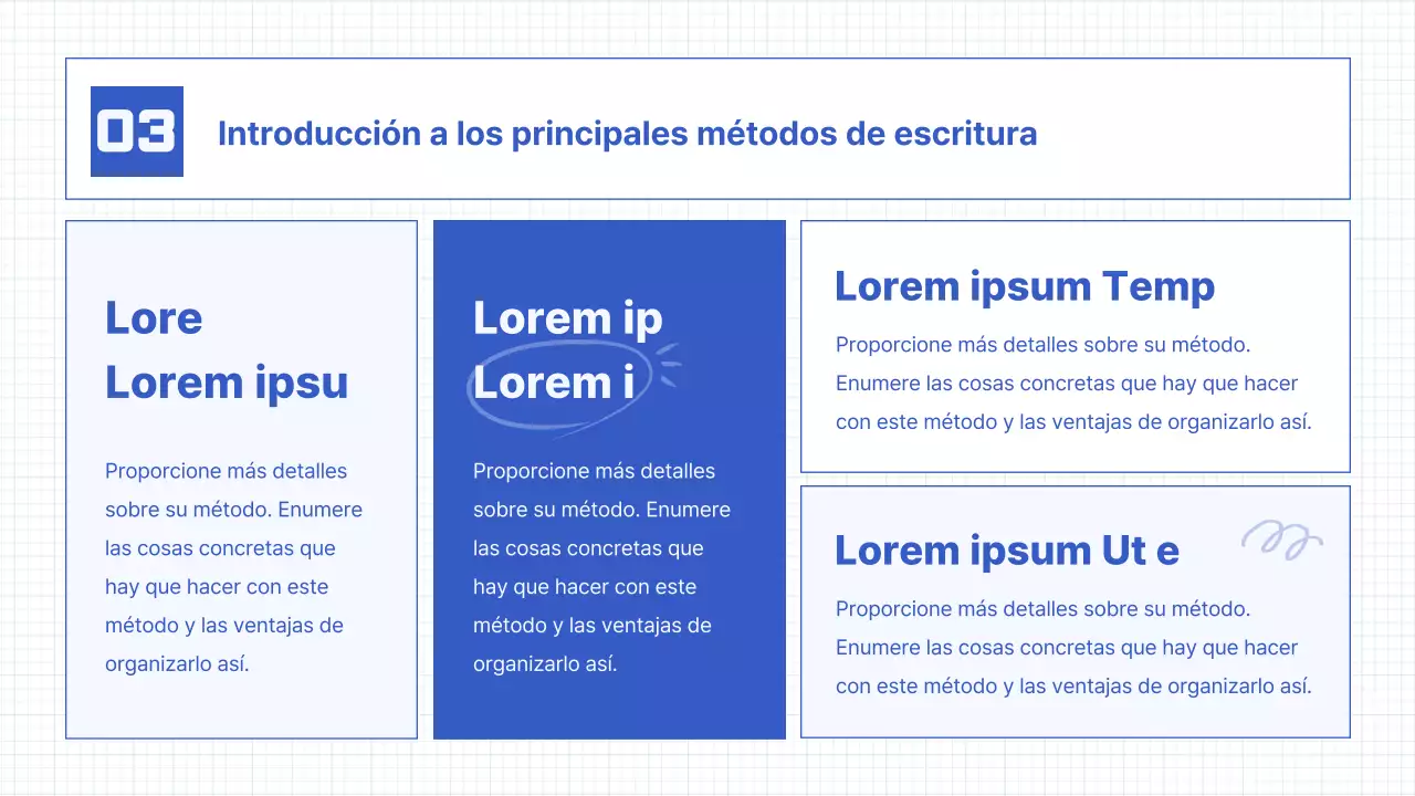 Elementos sencillos de la caligrafía en azul Recursos didácticos