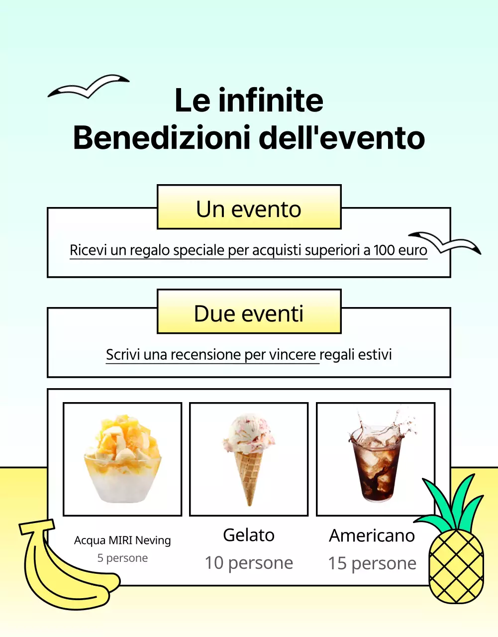 Promuovere un'estate tropicale in azzurro e rosa