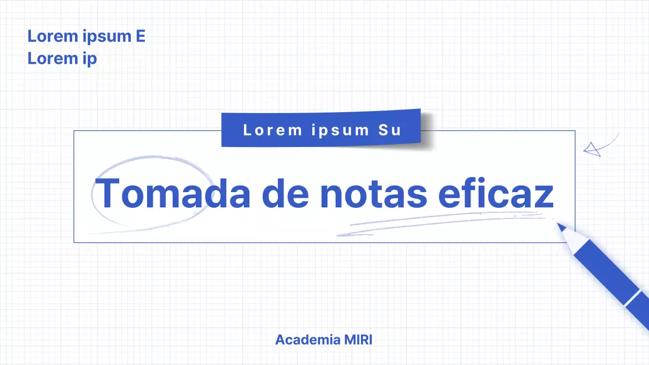Elementos simples de escrita à mão em azul Recursos da aula