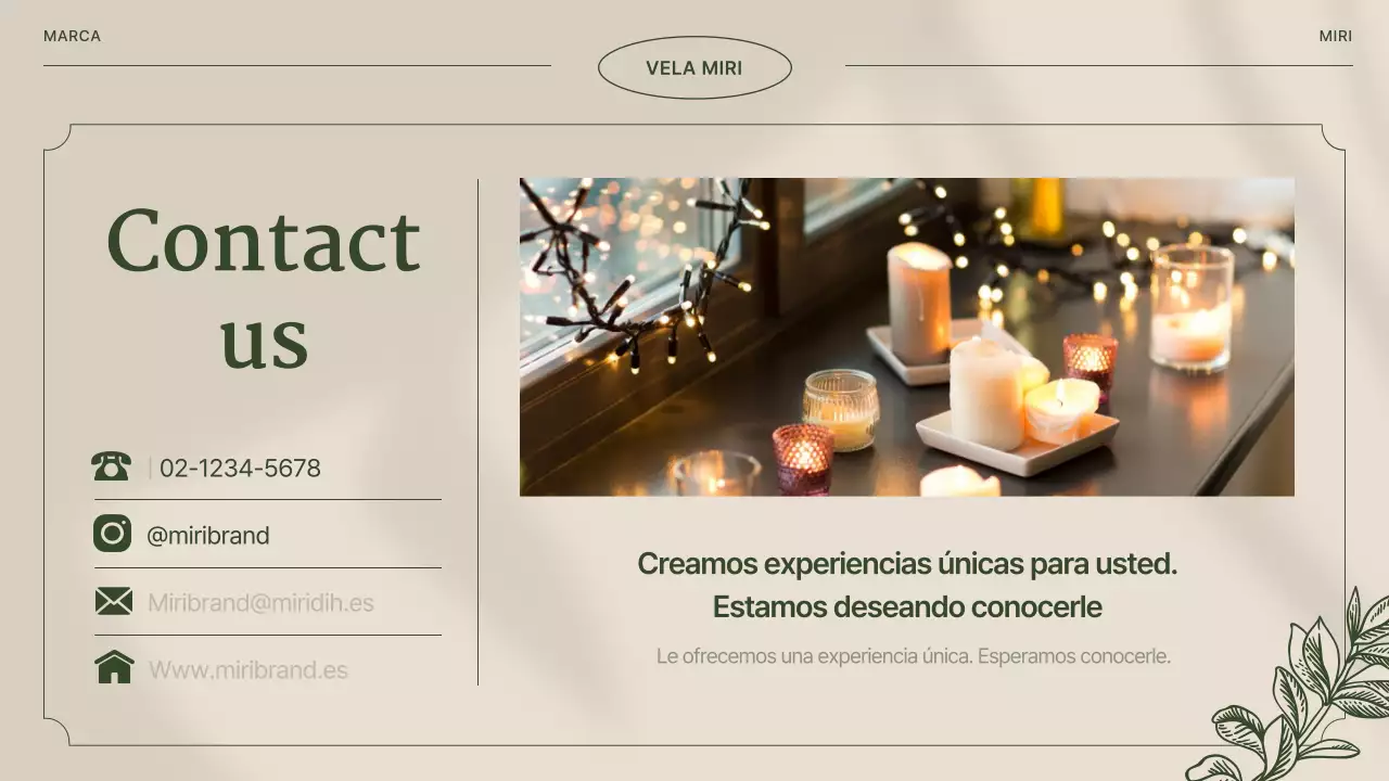 Guía de talleres de velas vintage en marrón y verde