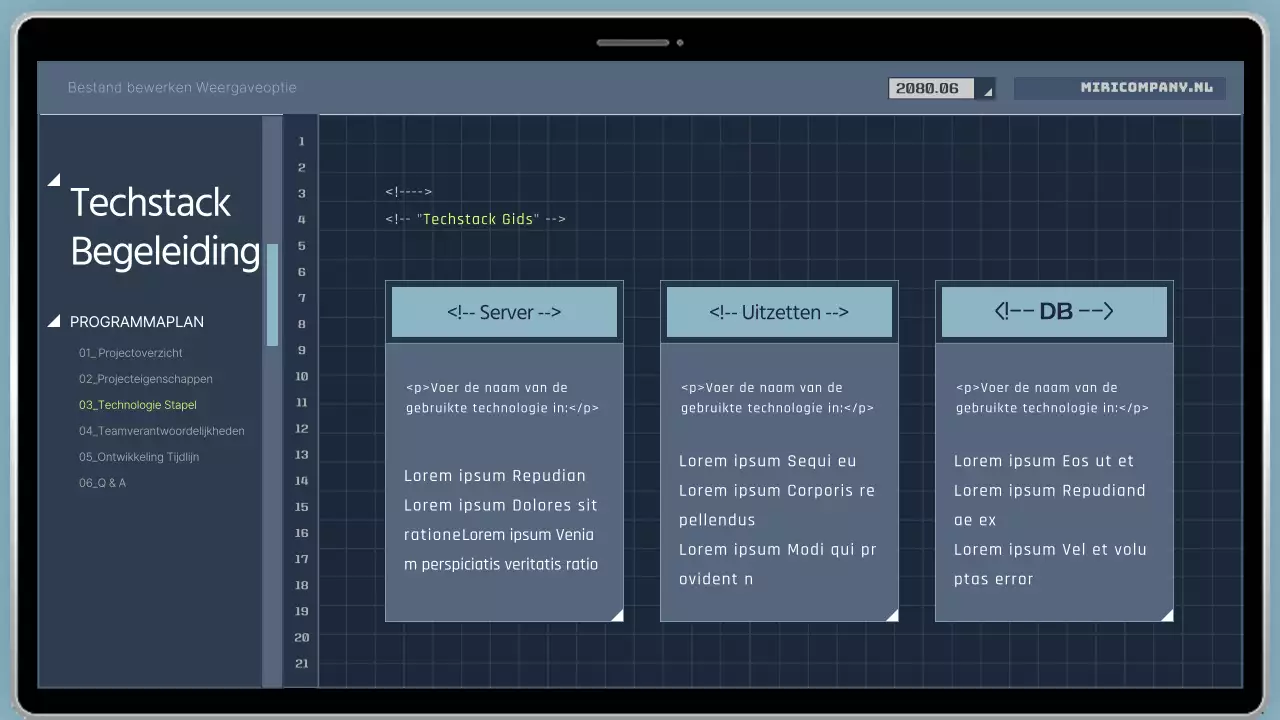 Prospectus coderingsprogramma voor ontwikkelaars in cyberstijl in marineblauw en geel