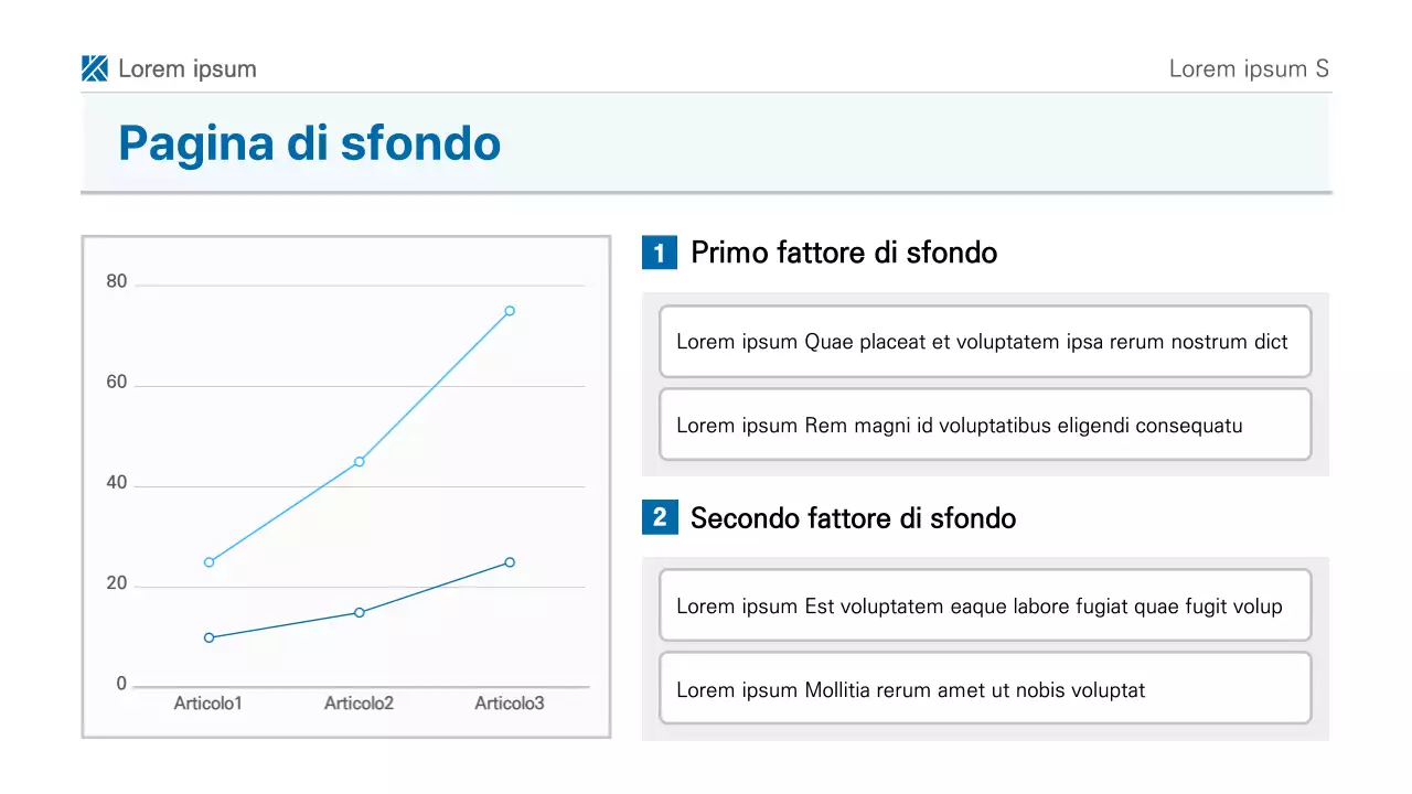 Una semplice presentazione stampabile in bianco e blu