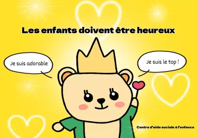 Centre de protection de l'enfance, lumineux et amusant, avec de jolis personnages