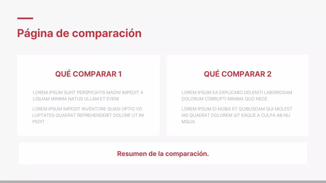 Informe de empresa minimalista en rojo y blanco