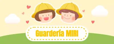 Diseño de guardería con simpáticas ilustraciones infantiles