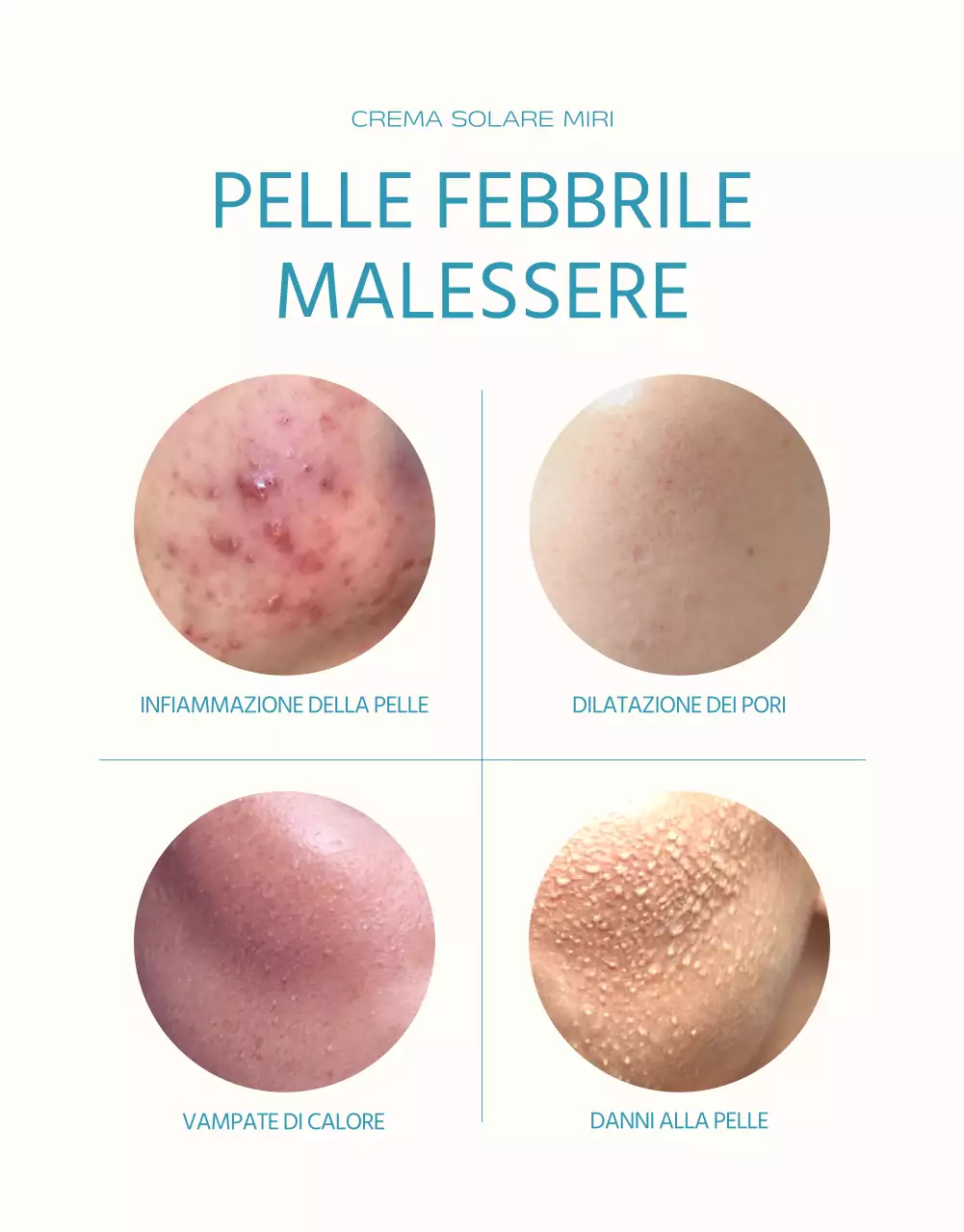 Una semplice protezione solare in azzurro e arancione spiegata