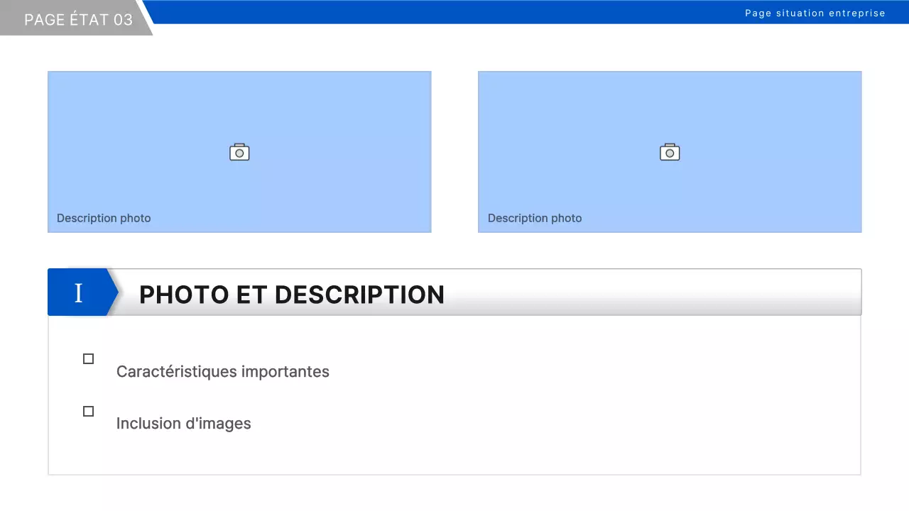 Un rapport simple sur la stratégie d'entreprise en bleu et noir