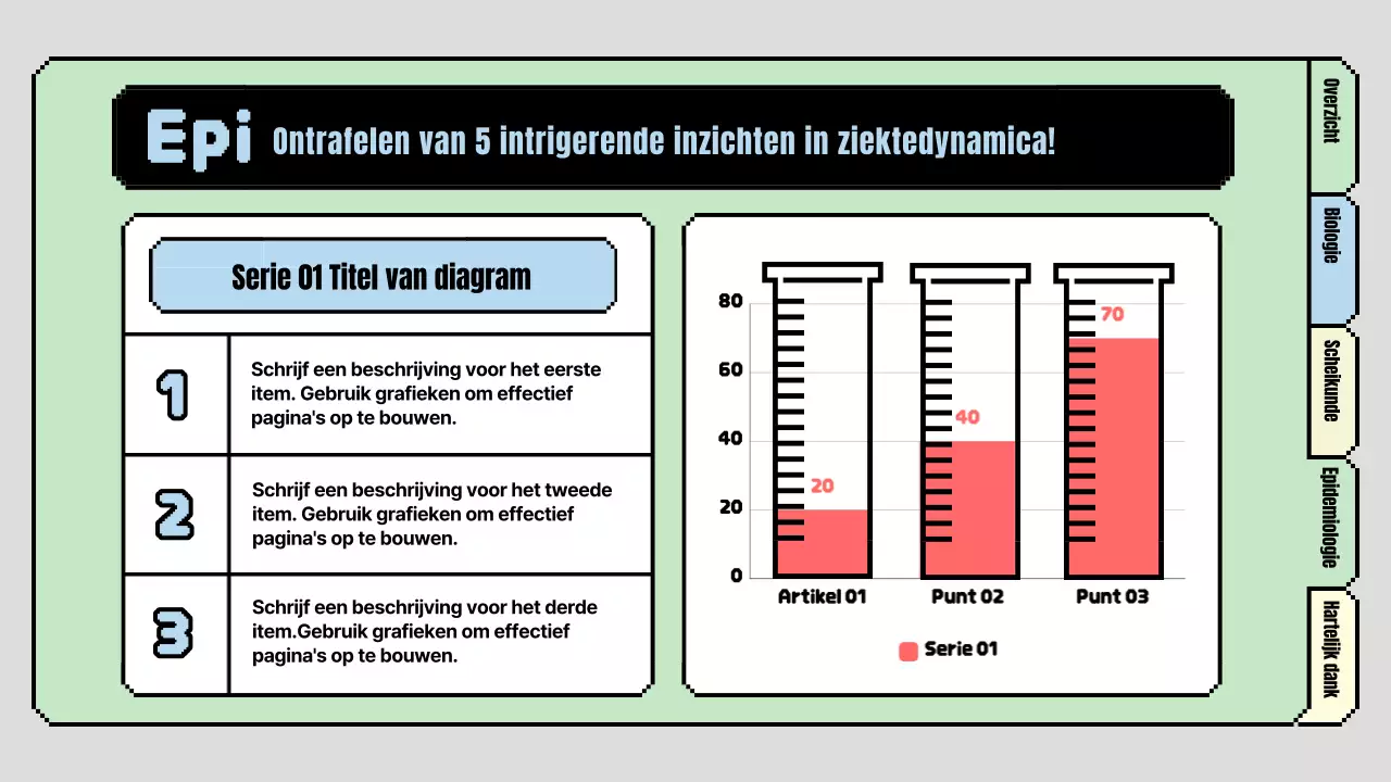 Schattig primair wetenschappelijk lesplan in lichtblauw en lichtgroen