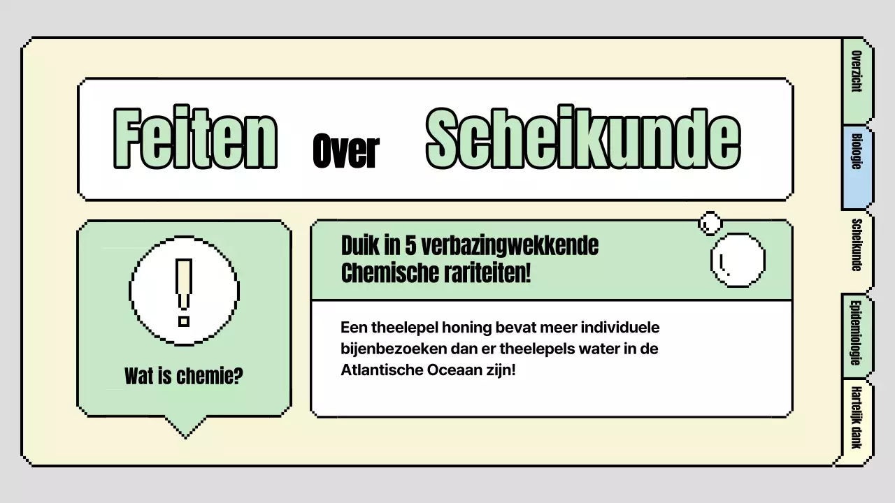 Schattig primair wetenschappelijk lesplan in lichtblauw en lichtgroen