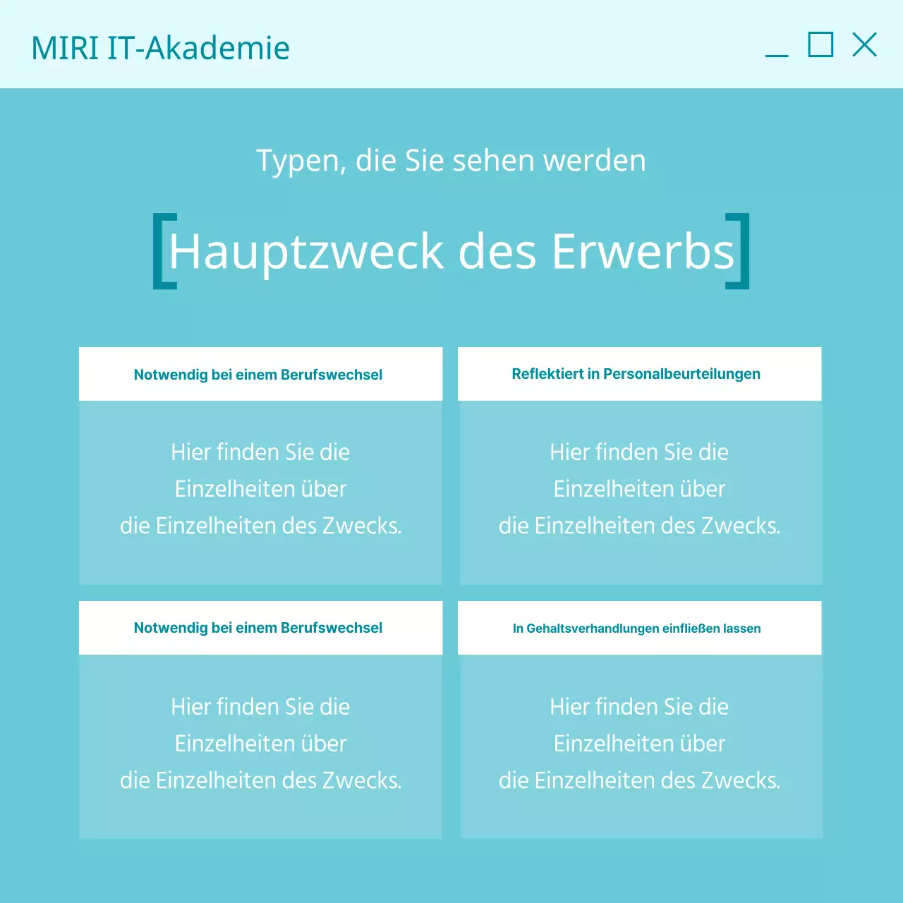 Werbung für trendige Zertifizierungskurse mit hellblauem Hintergrund