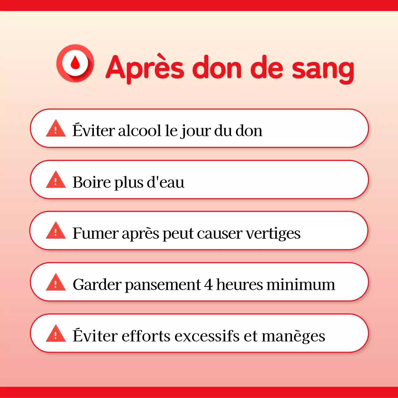 L'appel simple de Red à donner du sang
