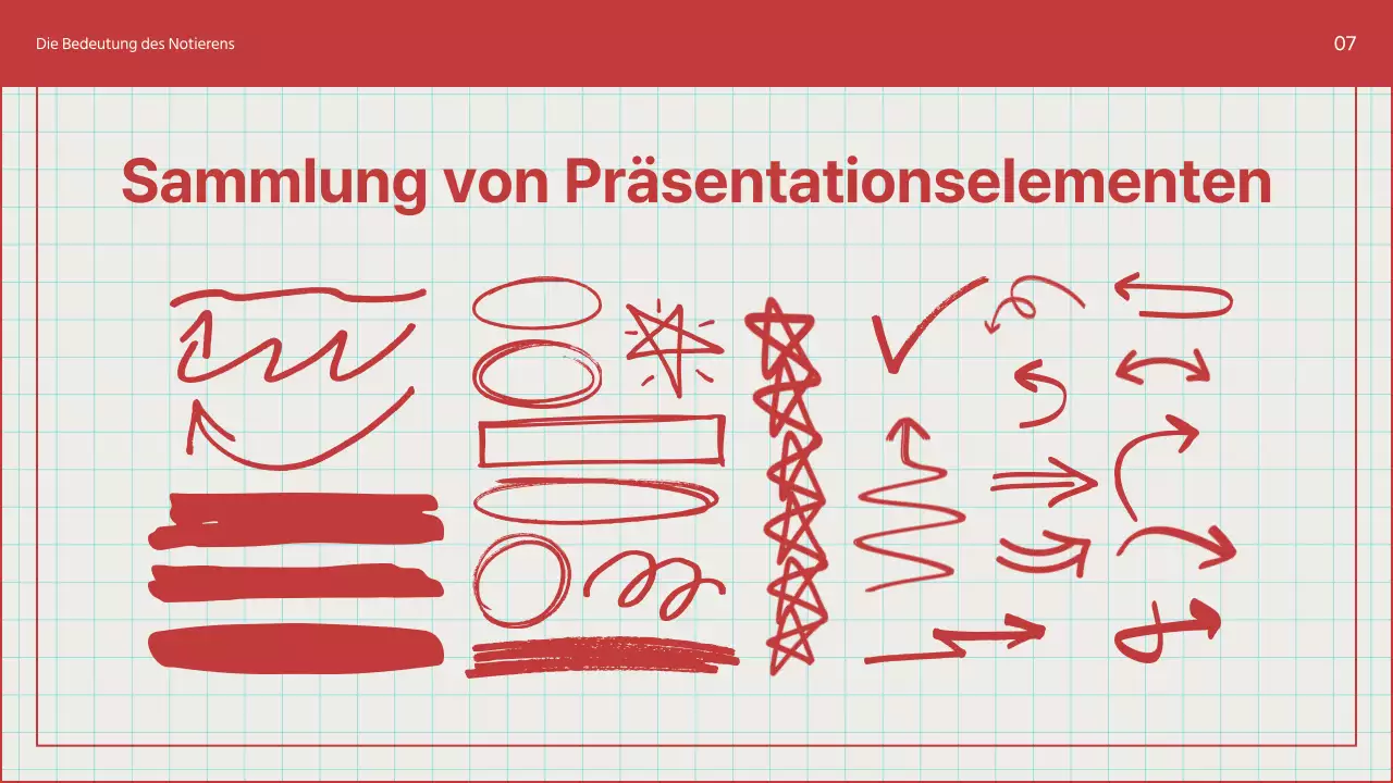 Ein Leitfaden für einfache Notizen in Hellblau und Blau