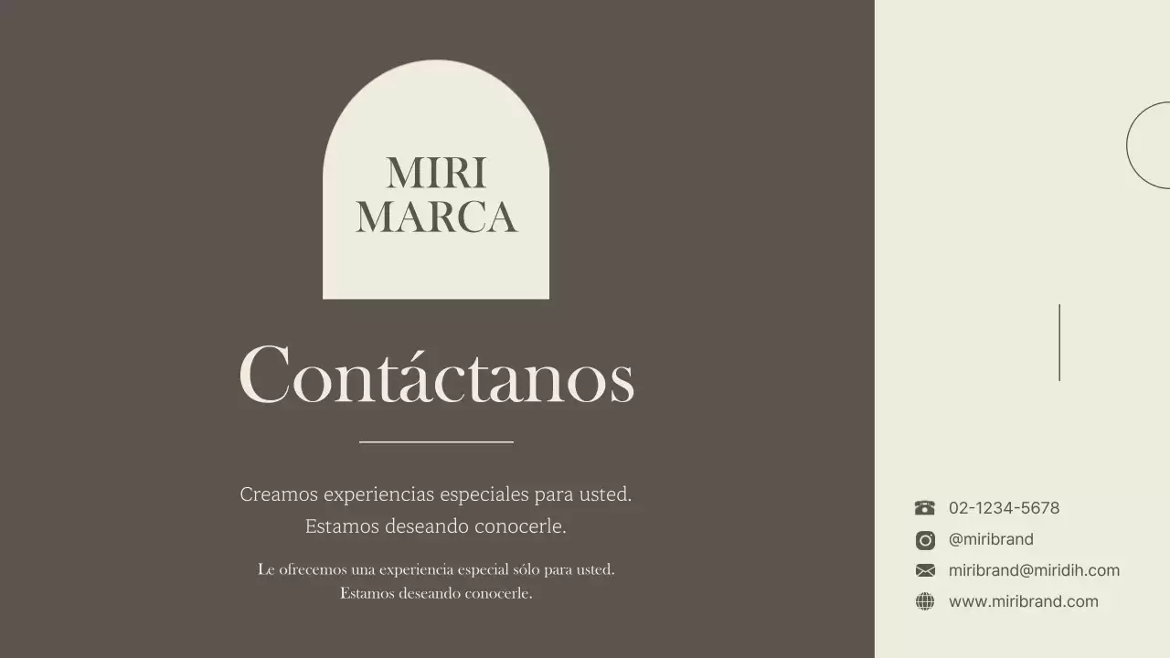 Una lujosa marca para pequeñas empresas en marrón y marfil