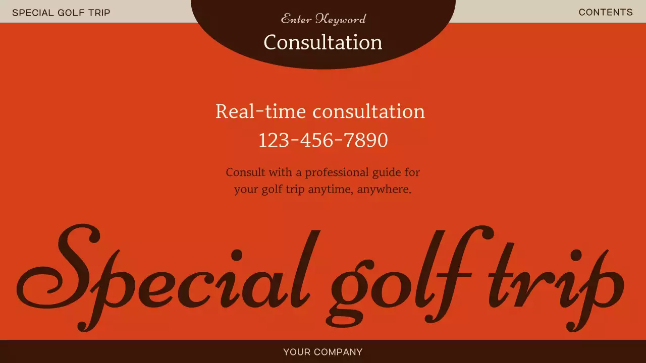 베이지 엘레강트 골프 프로모션 프리젠테이션