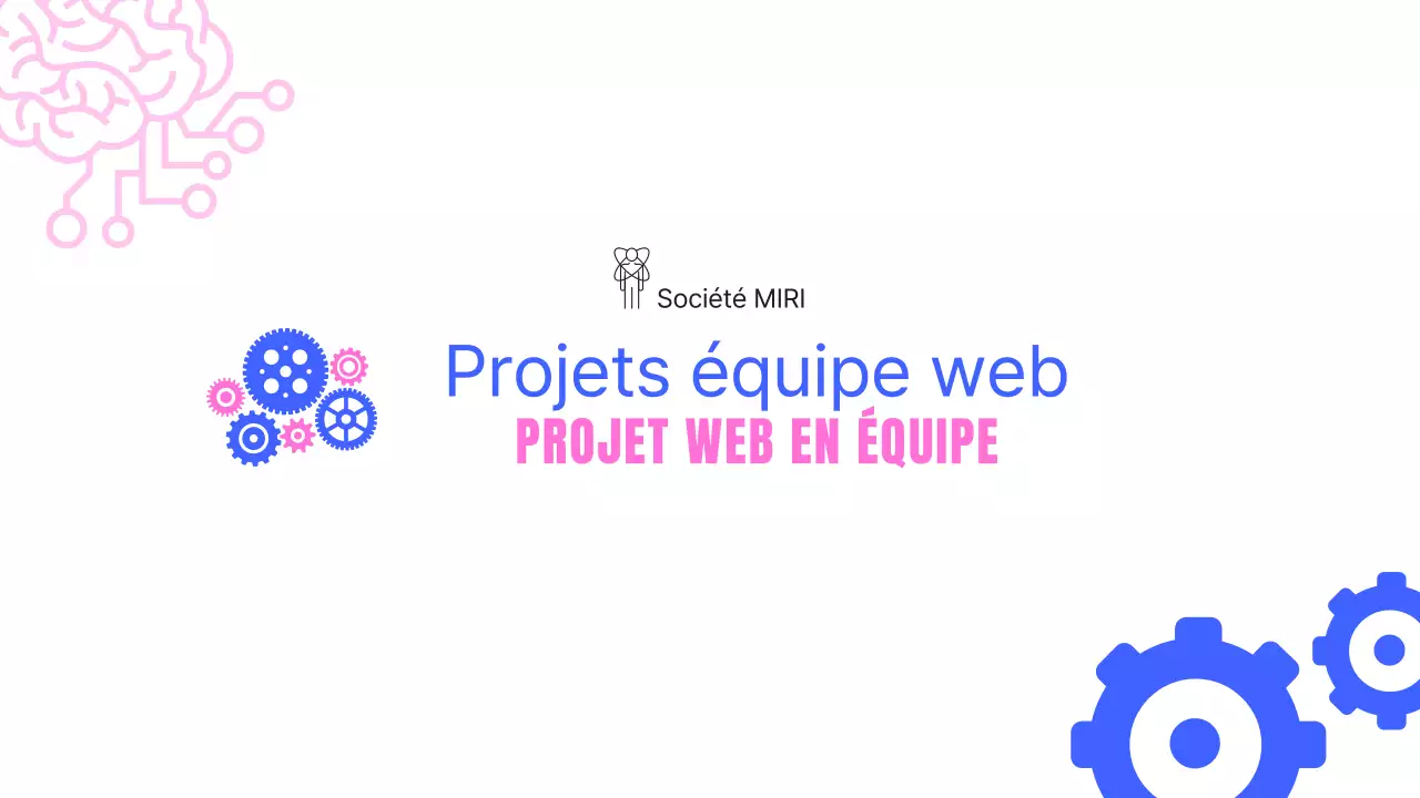 Un projet de développement web simple en bleu et rose