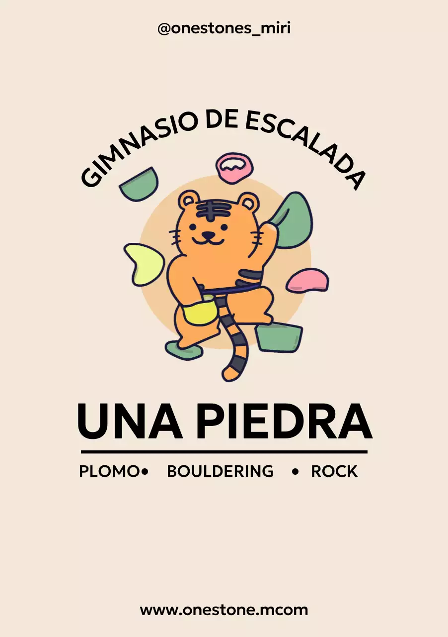 Bonito diseño de tigre trepador
