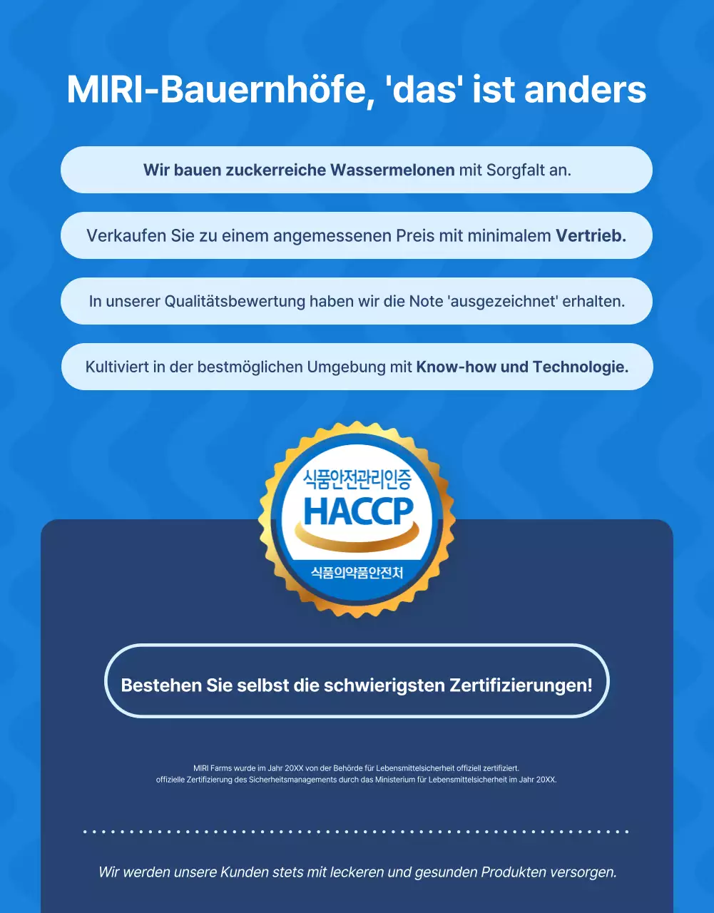 Förderung natürlicher Sommerfrüchte der Saison in Blau und Weiß