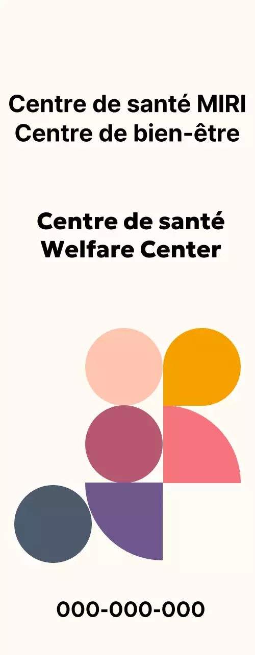Centre de santé et de bien-être simple avec des formes colorées