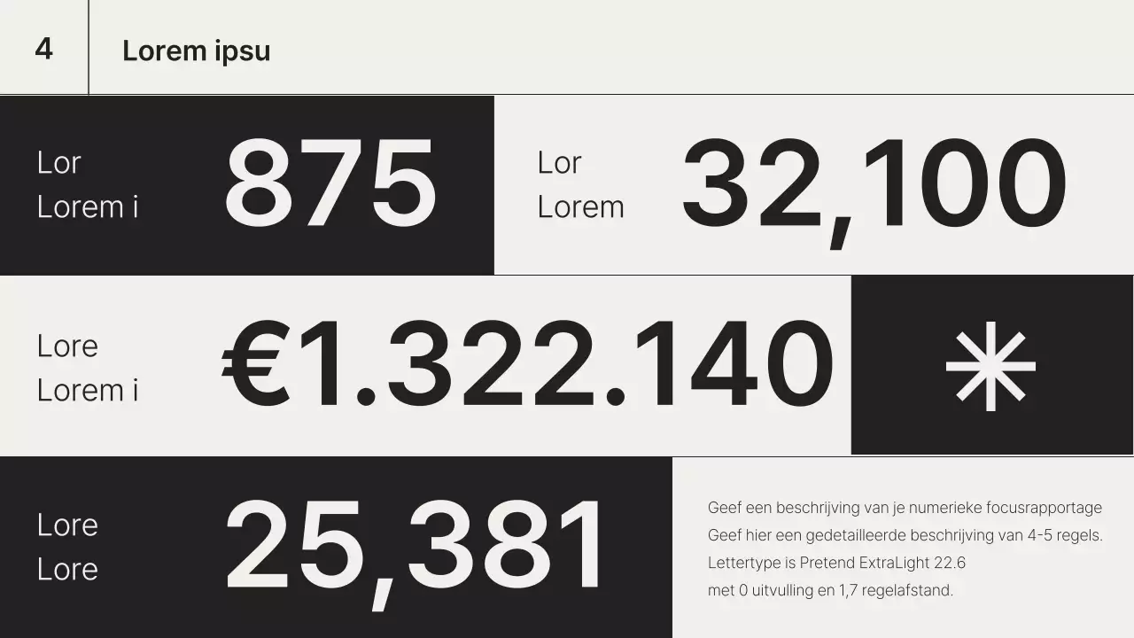 Een eenvoudige gegevensvisualisatie in zwart-wit