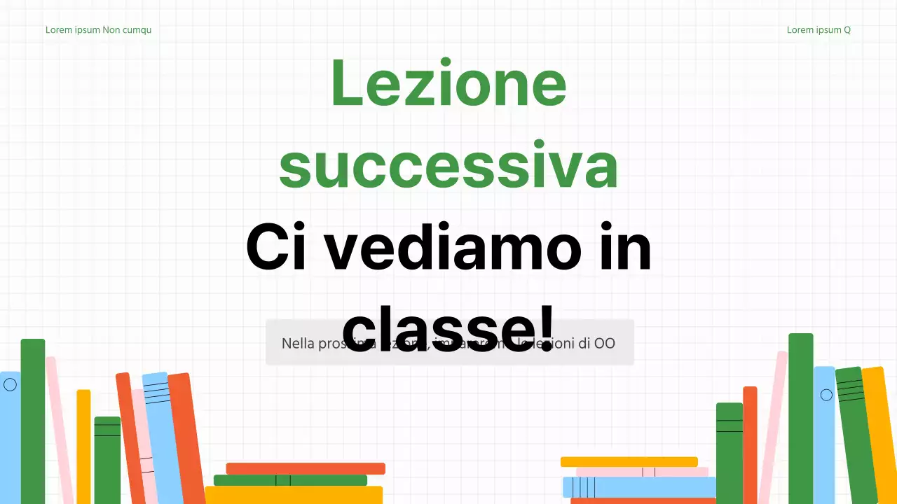 Piano di lezione semplice per insegnanti di scuola in bianco e verde