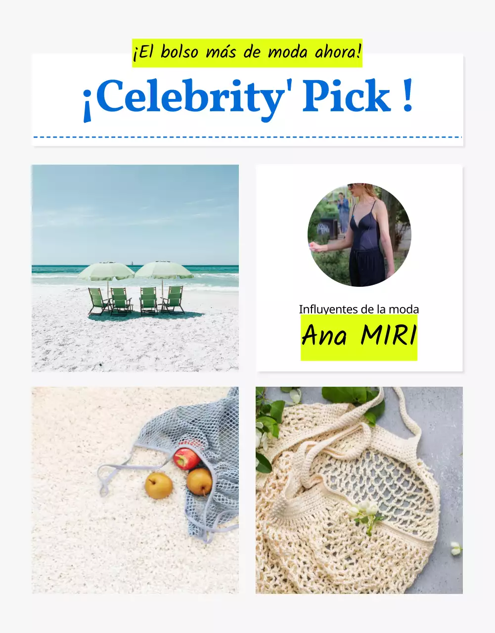 Sencilla bolsa ecológica de moda veraniega en azul explicado