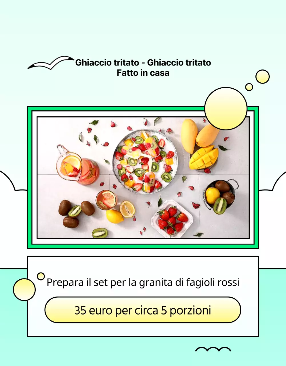 Promuovere un'estate tropicale in azzurro e rosa