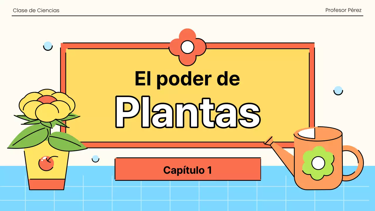 Fotosíntesis en un estallido de naranja y verde