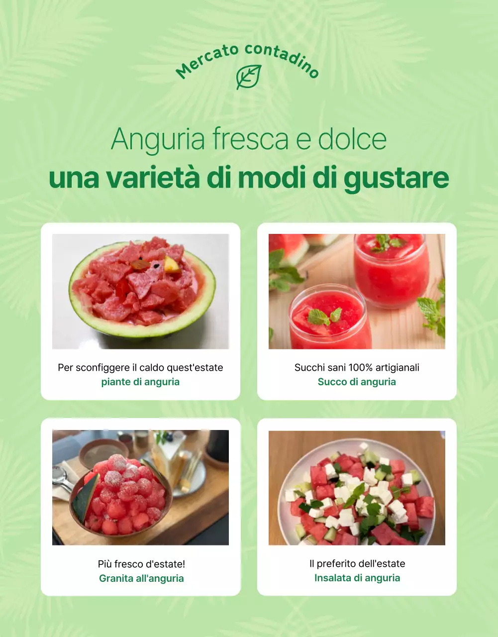 Promuovere la frutta fresca e semplice nei colori verde e chartreuse.