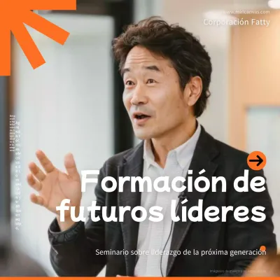 Promover la contratación para un sencillo seminario naranja y blanco de desarrollo del liderazgo