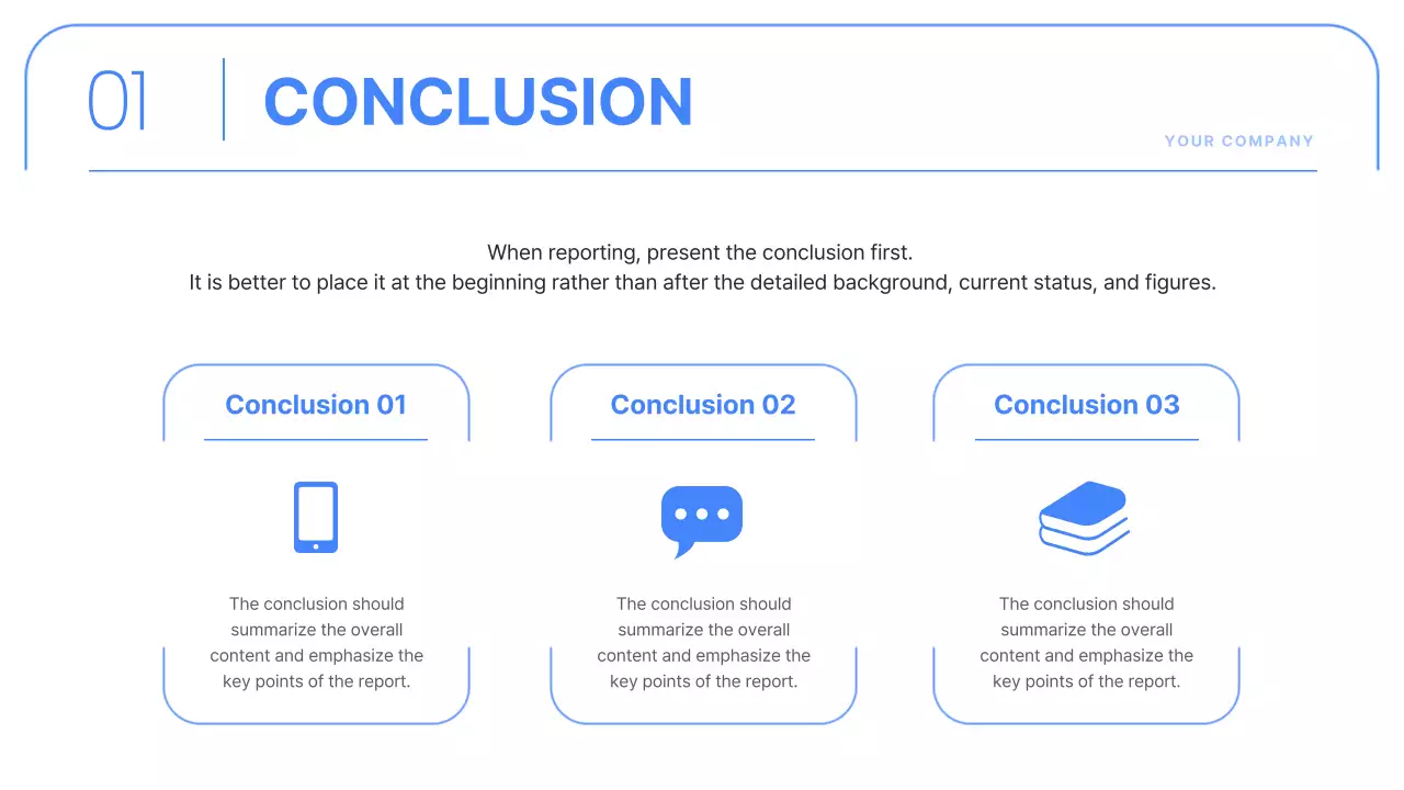Blue Simple Business Report Document Presentation