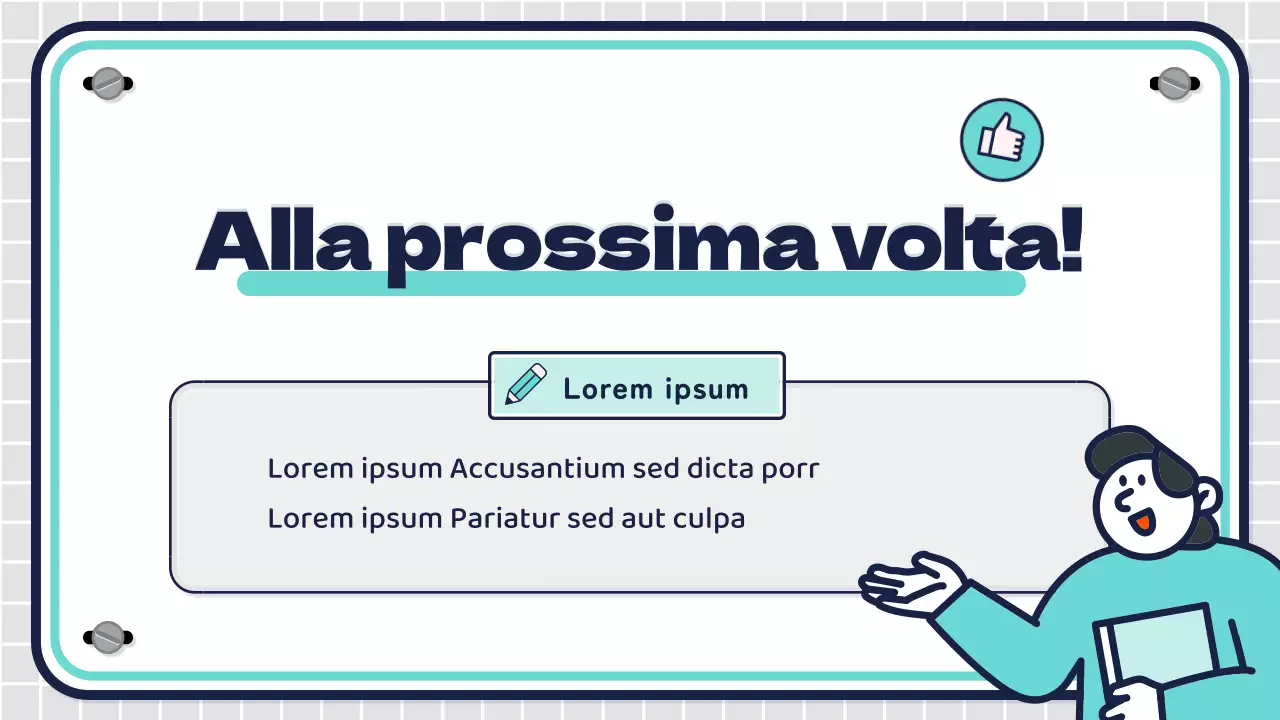 Lezioni per la scuola media con personaggi rosa e menta