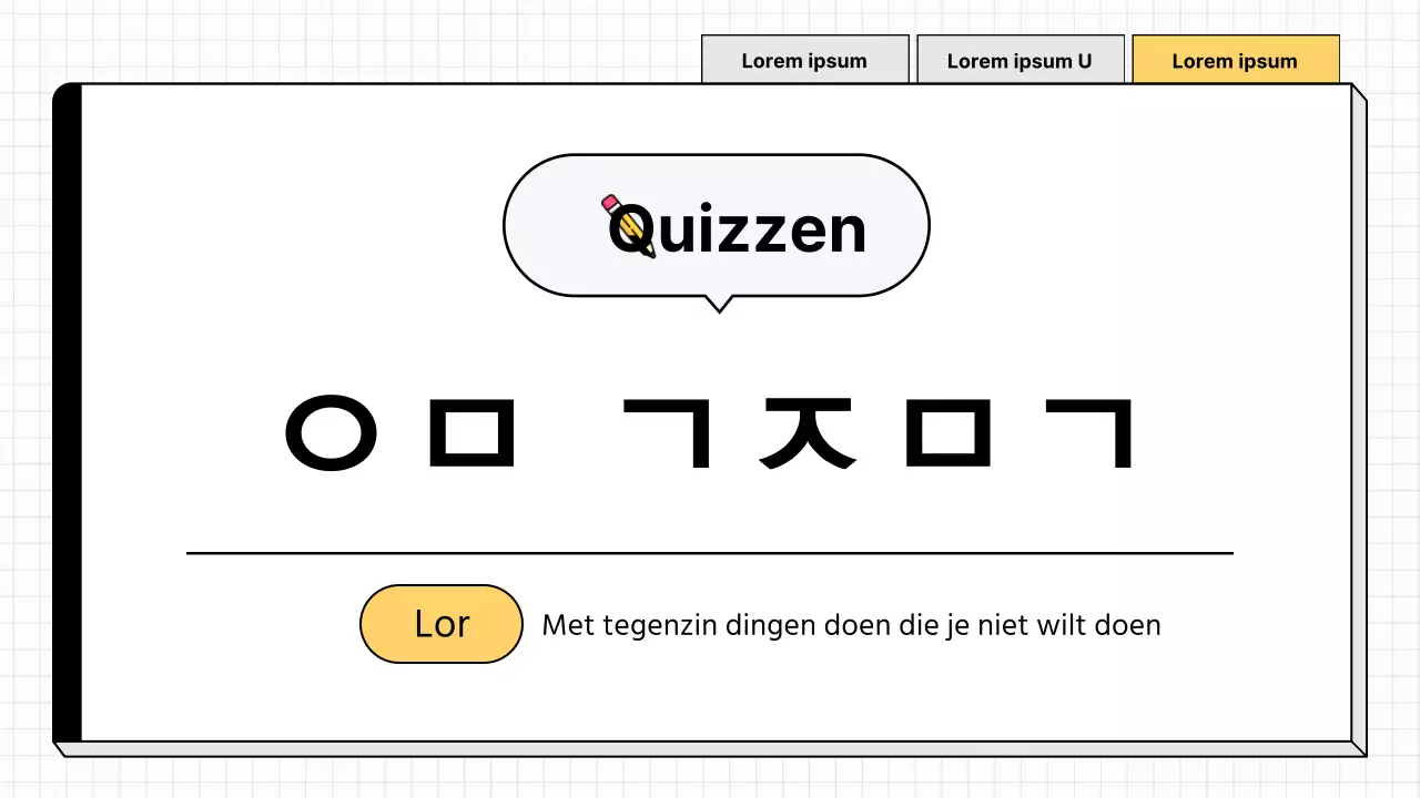 Eenvoudig geel en wit lesmateriaal