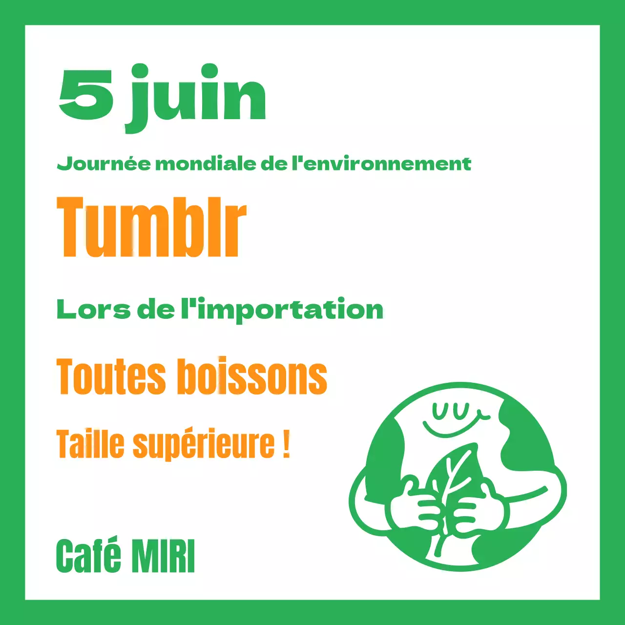 Le vert et l'orange sont à la mode pour les événements environnementaux