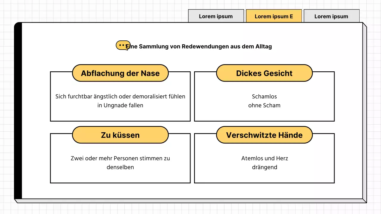 Einfache gelbe und weiße Sprachlehrmittel