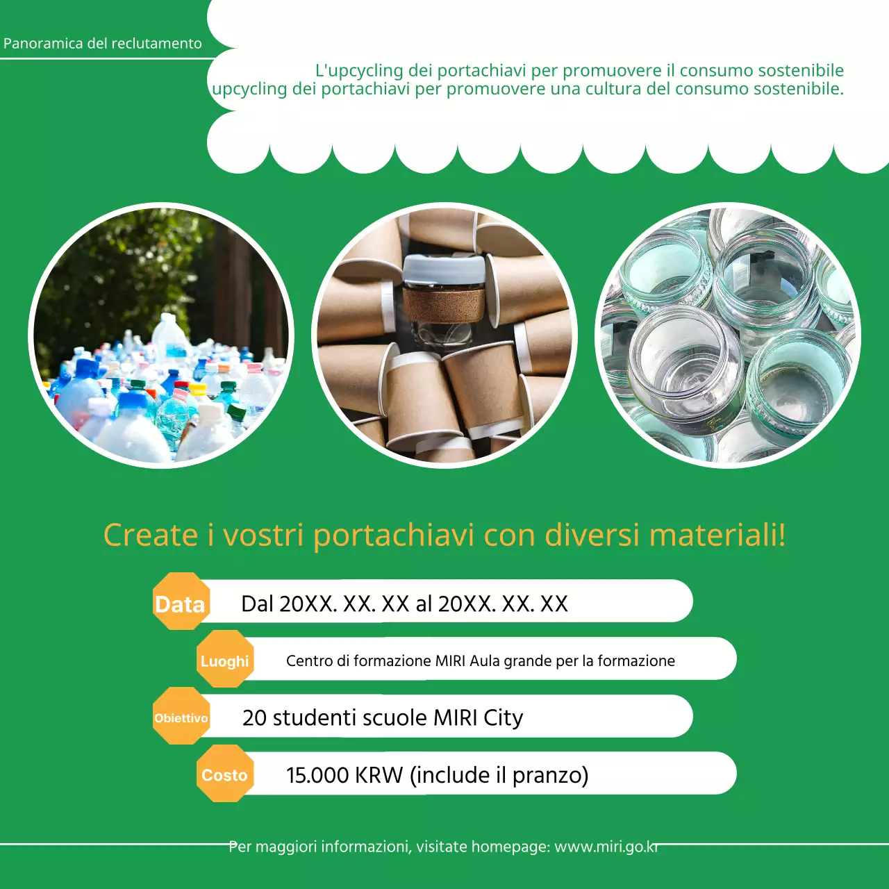 Informazioni sul programma Pop Art of Recycling in Blue