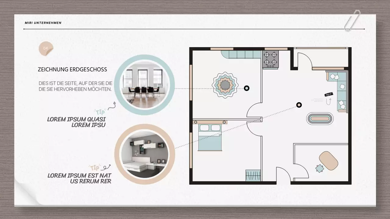 Moderne Architektur und Blaupause Bericht in beige und hellblau