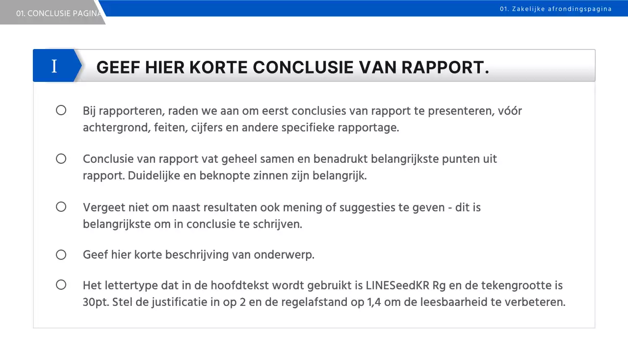 Een eenvoudig rapport met bedrijfsstrategie in blauw en zwart