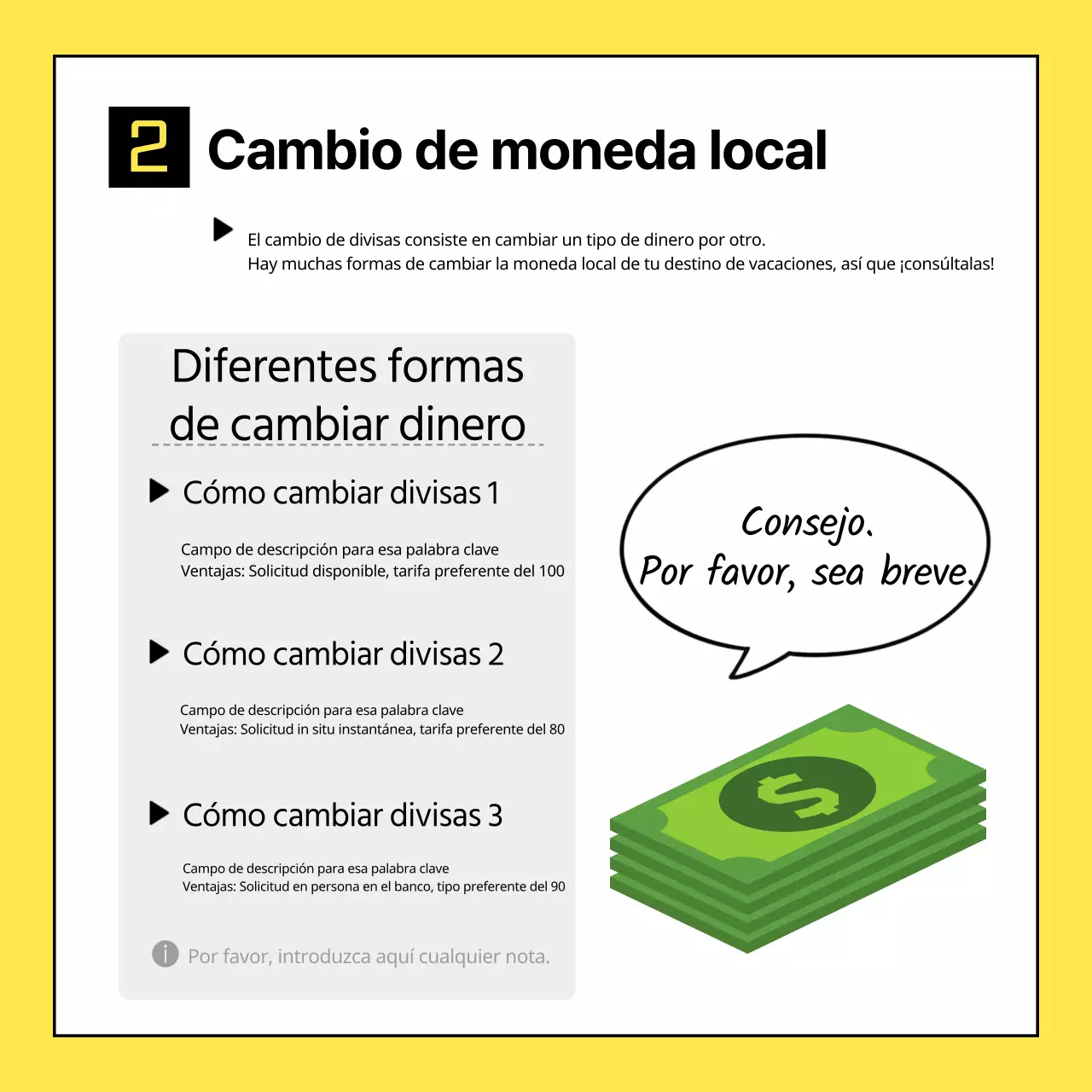 Sobre la sencilla lista de comprobación amarilla y negra para el equipaje internacional