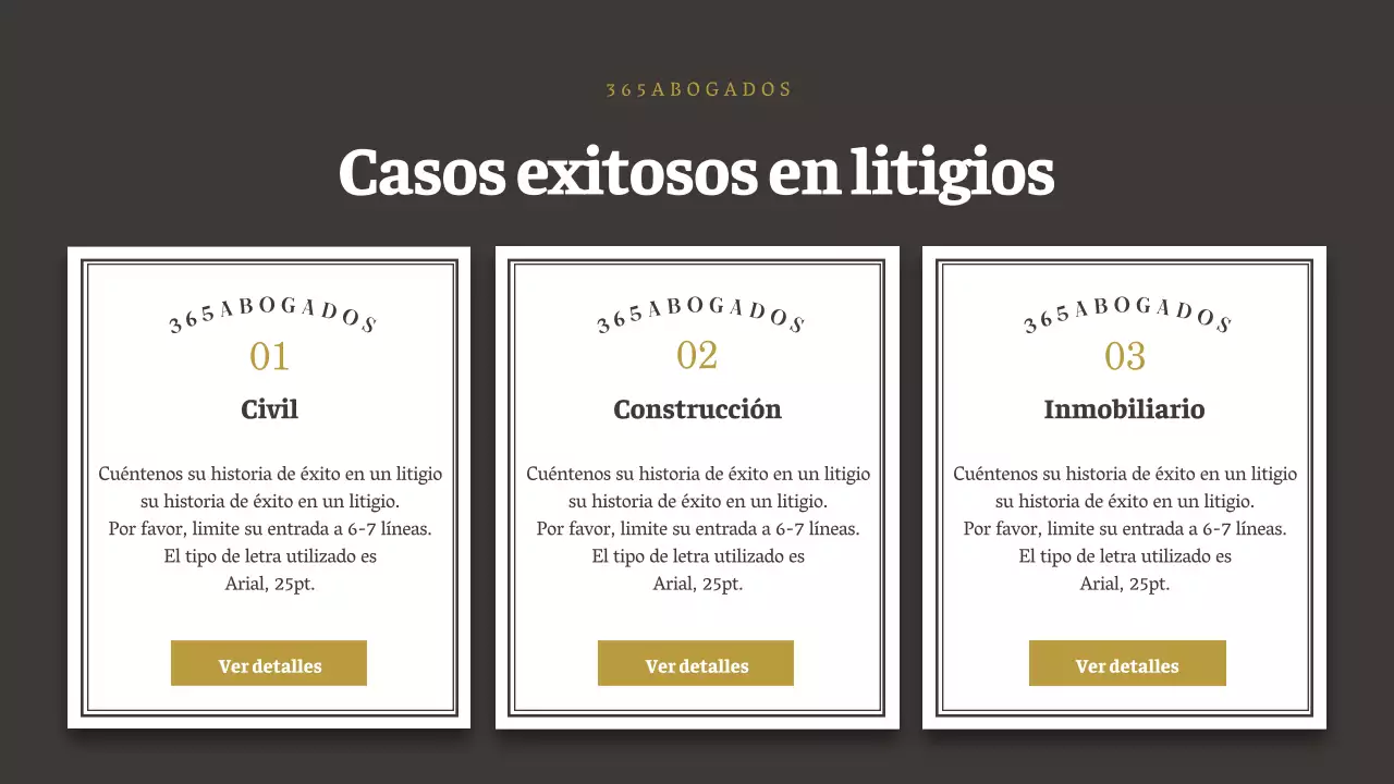 Perfil de empresa de un bufete de abogados