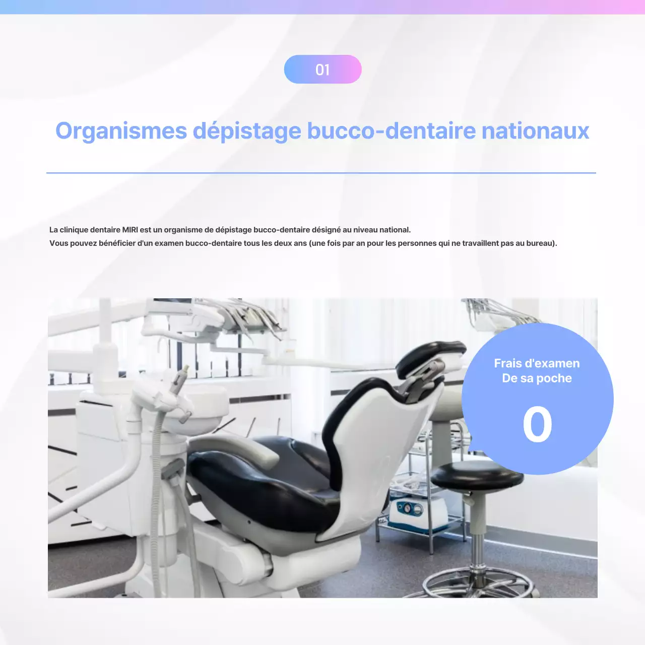 Promotion dentaire kitsch en bleu clair et rose