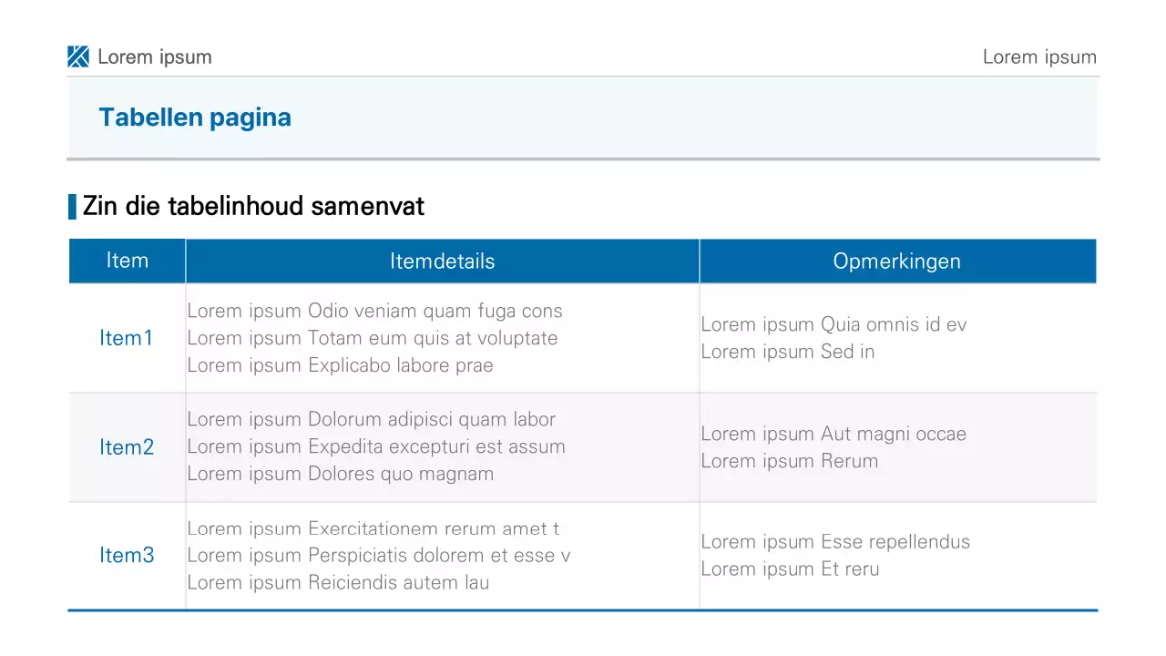 Een eenvoudige blauw-wit afdrukbare rapportpresentatie