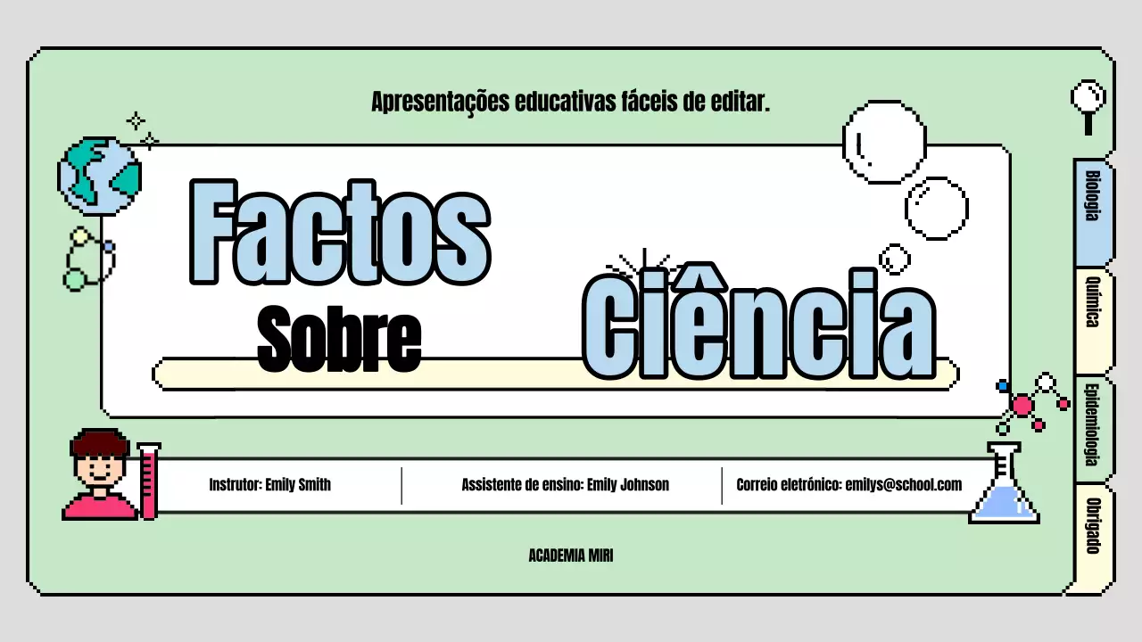 Plano de aula de ciências primárias giro em azul claro e verde claro
