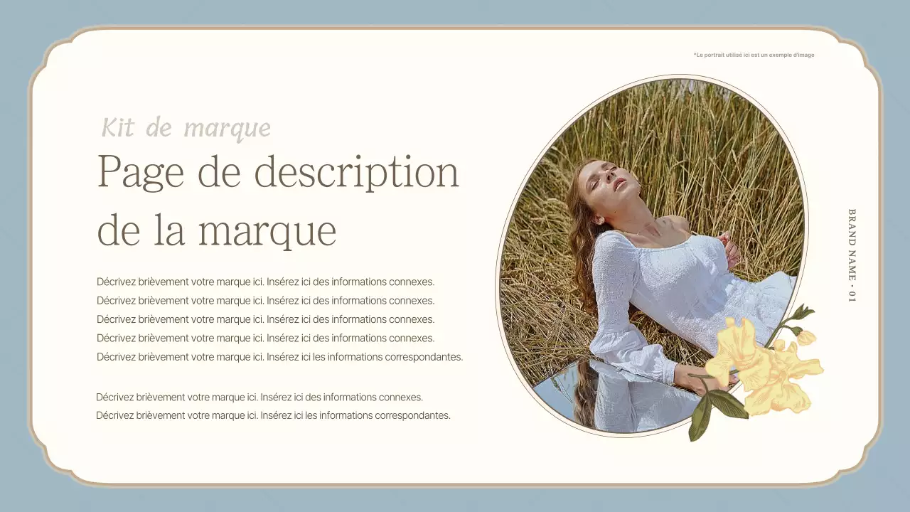 Une déclaration de marque luxueuse en bleu clair