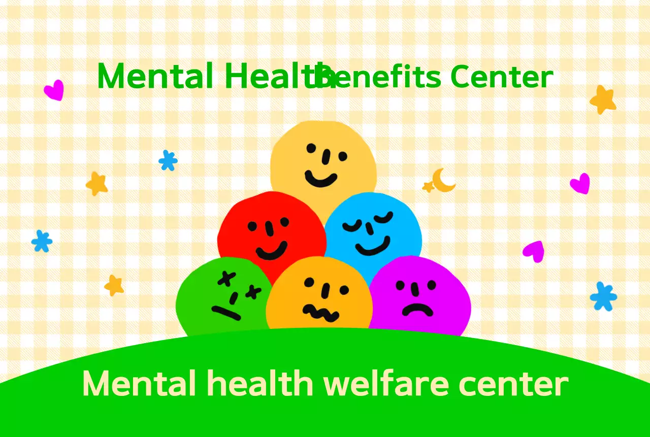 Cute and cuddly mental health outreach center with colorful facial expressions