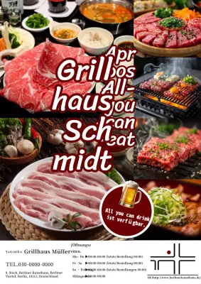 Eine einfache, weiße Metzgereiwerbung