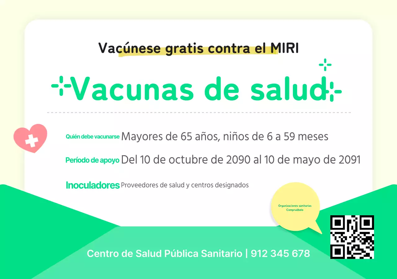 Avisos sanitarios amarillo y verde