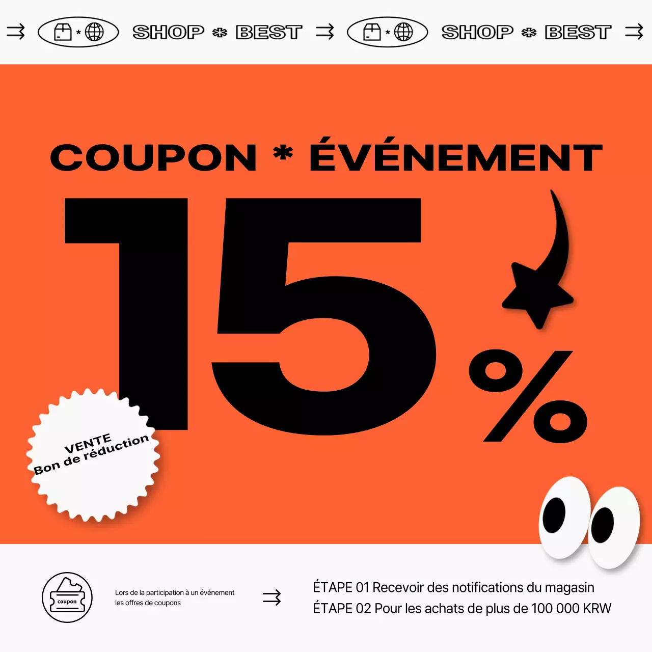 Promotion des médias sociaux pour les ventes directes à l'étranger, simple, orange et noire