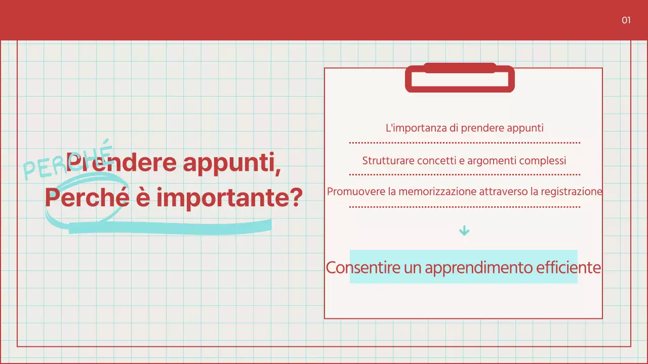 Una guida per prendere semplicemente appunti in azzurro e blu