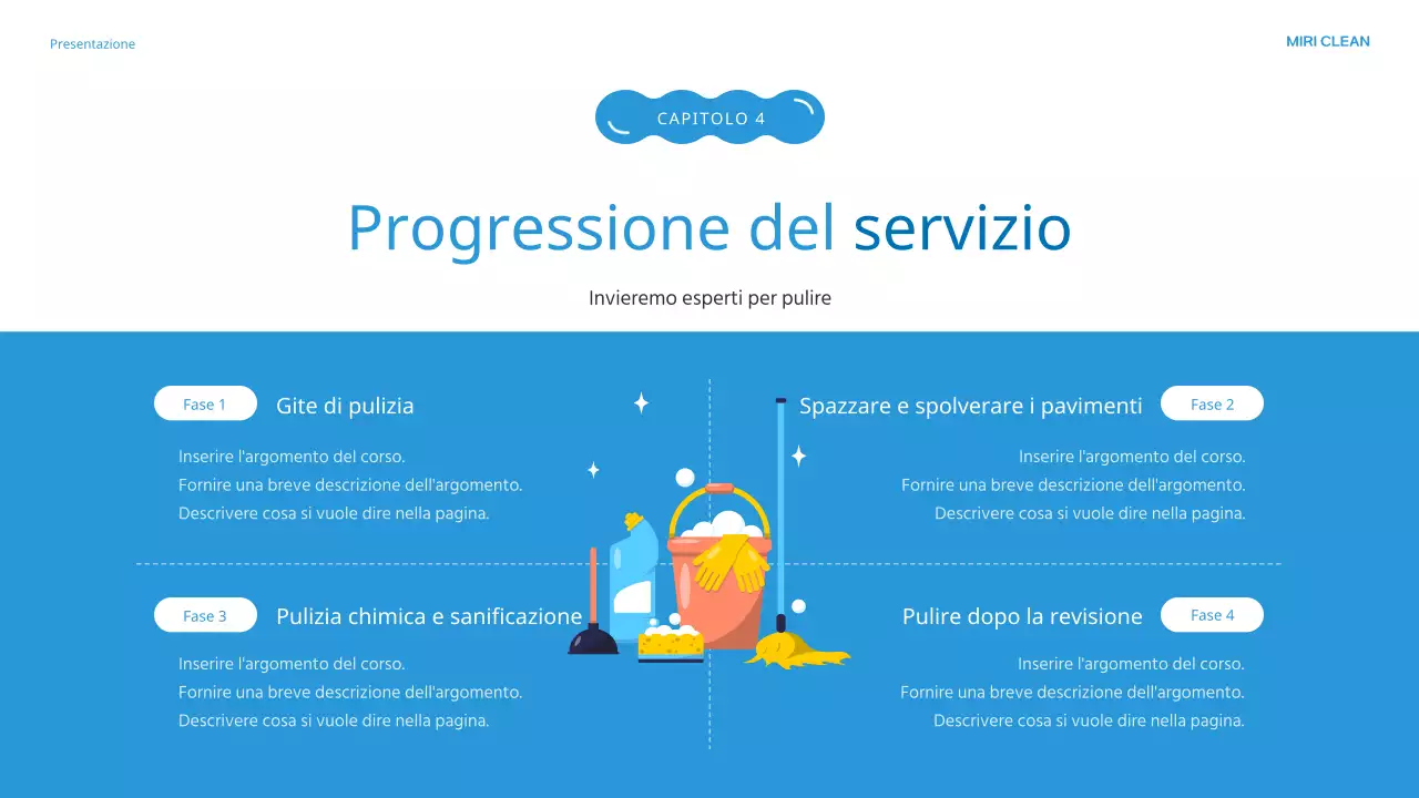 Presentazione dell'agenzia di pulizie Blue's lovely